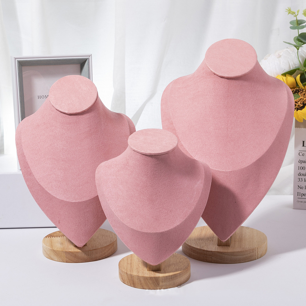 Body Jewelry Display Ideas - 木製マネキンバストネックレスディスプレイスタンド,ポートレートモデル,ネックペンダント,ジュエリー収納ラック,ウィンドウアクセサリー,1個