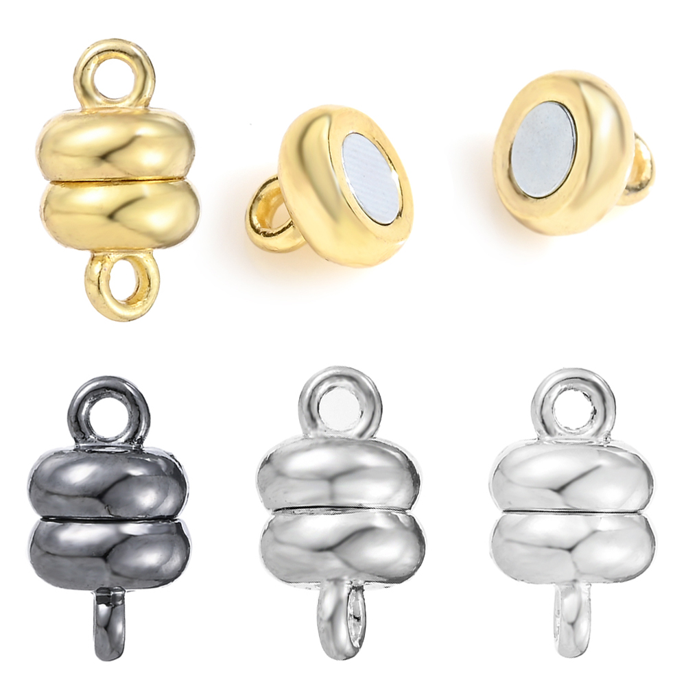 Body Jewelry Diy - 5 個 7 × 12 ミリメートルリンゴ型亜鉛合金磁気クラスプ、混合色の磁石ジュエリーコネクタ