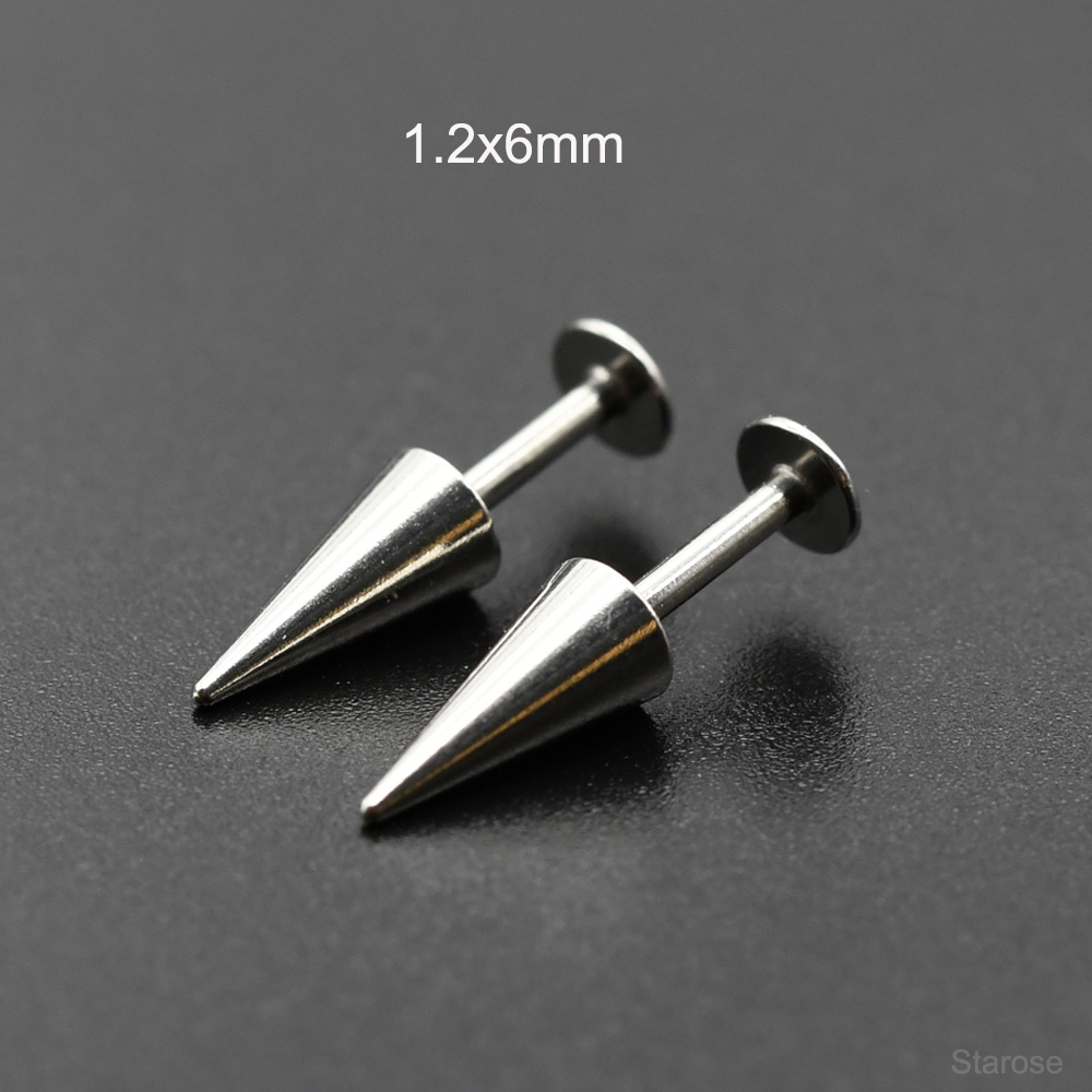 Body Jewelry Vertical Labret - 女性のためのステンレス鋼のイヤリング,イヤリング,耳のスタッド,ヘリックス耳珠,垂直ピアス,ラレットスタッド,ボディジュエリー,2個