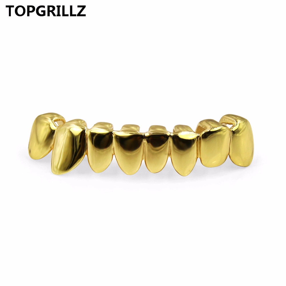 Body Jewelry Gold Plated - Topgrillzイエローゴールドカラーメッキドリップスタイル歯グリルドリップボトムグリルズ型歯グリル