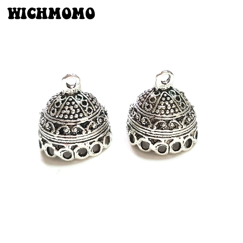 Body Jewelry Diy - 新しい 5 個 18 ミリメートルレトロメッキ亜鉛合金ベル形状ビーズタッセルエンドキャップチャームペンダント DIY