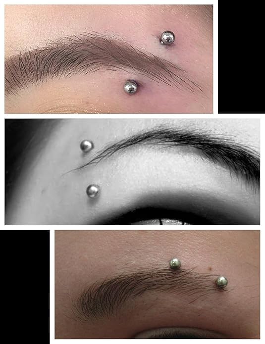 32個セット サージカルスチール製 カーブバーベル 小さな眉 - Body Jewelry Vertical Labret のレビューと価格