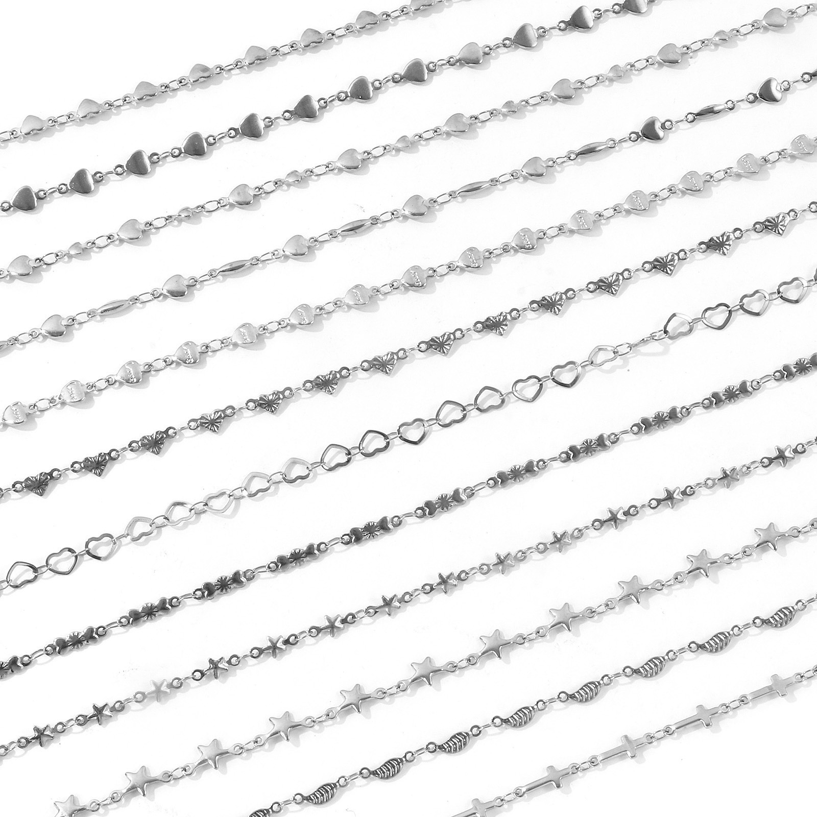 1pc 甘い手作りハートリンクチェーンボディウエストベリーチ - Body Jewelry Gold Plated のレビューと価格