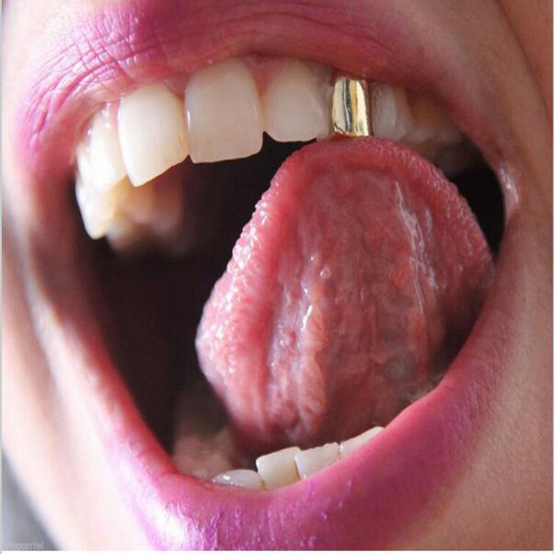 新しい1～3個入りシングル歯キャップ、歯用グリル、ラッパーパ - Body Jewelry Gold Plated のレビューと価格