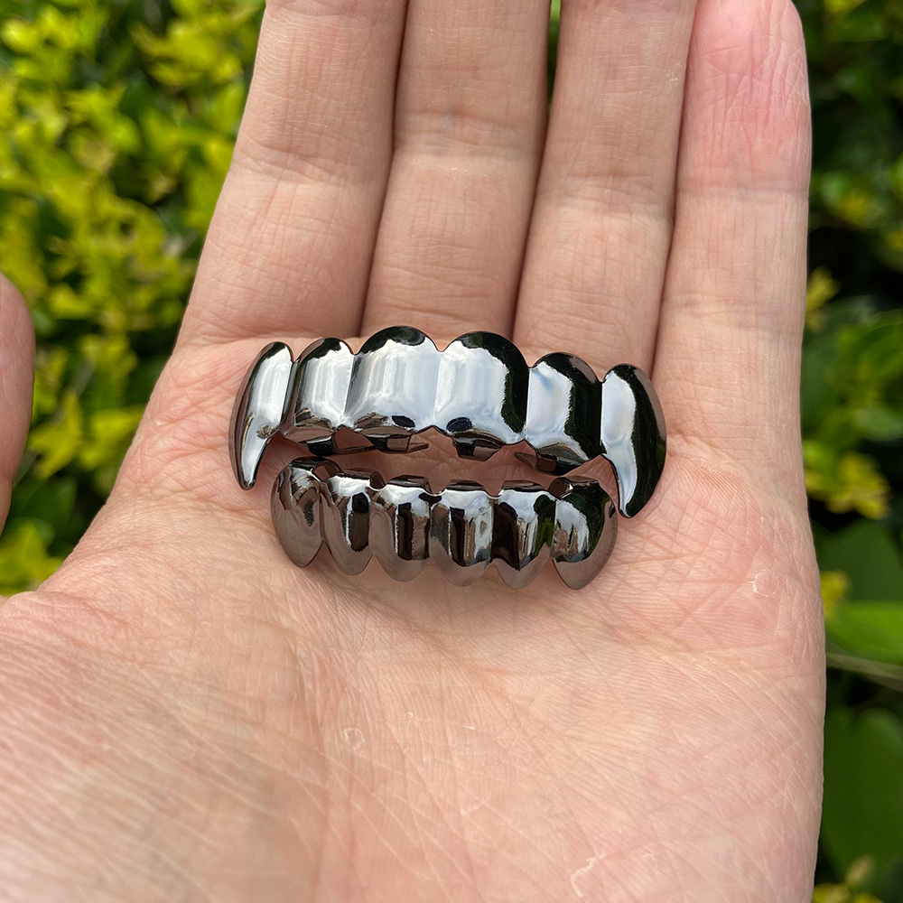 RACHELZ ヒップホップ黒牙歯 Grillz 14 18 - Body Jewelry Gold Plated のレビューと価格