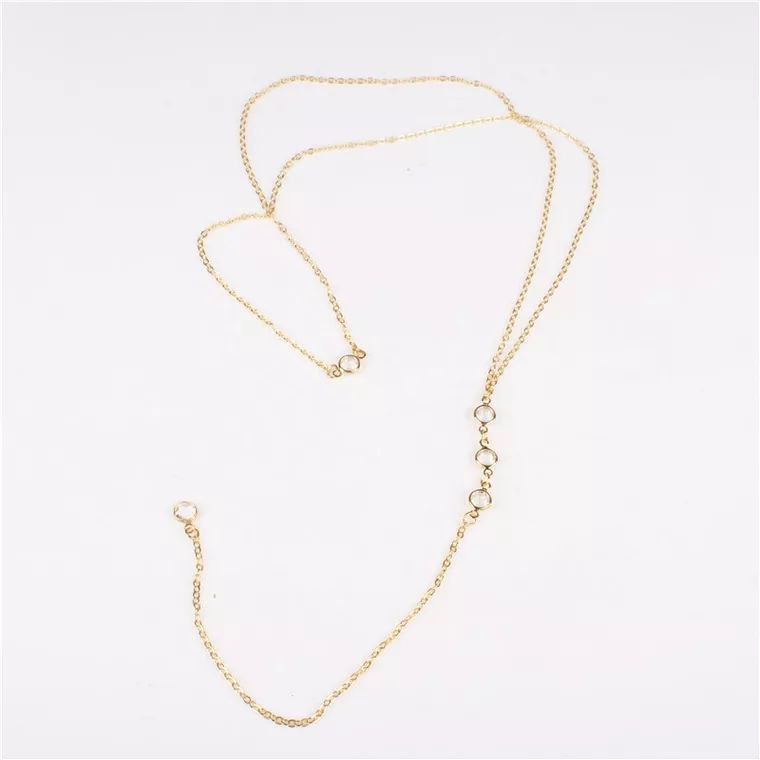 ラインストーン付きセクシーな女性用バックチェーンネックレス、 - Body Jewels のレビューと価格