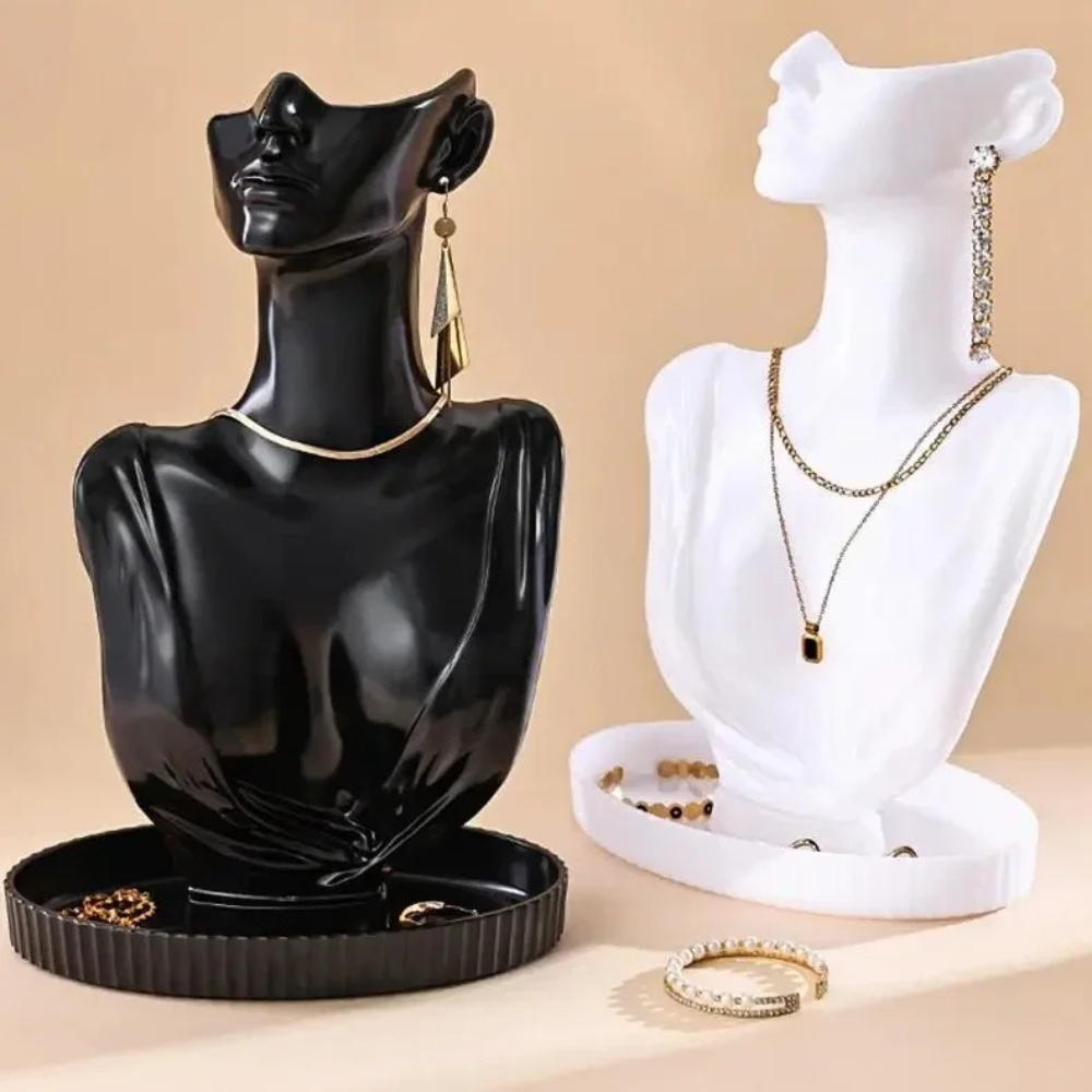 ポートレートネックレスディスプレイスタンドプラスチックマネキ - Body Jewelry Display Ideas のレビューと価格