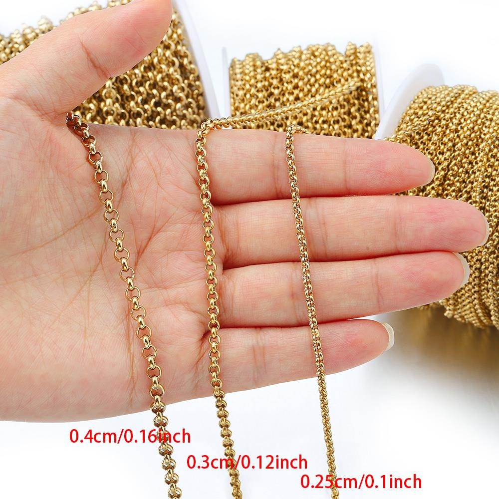 1メートル2-4mmステンレス鋼O型小円チェーン、DIYボデ - Body Jewels のレビューと価格