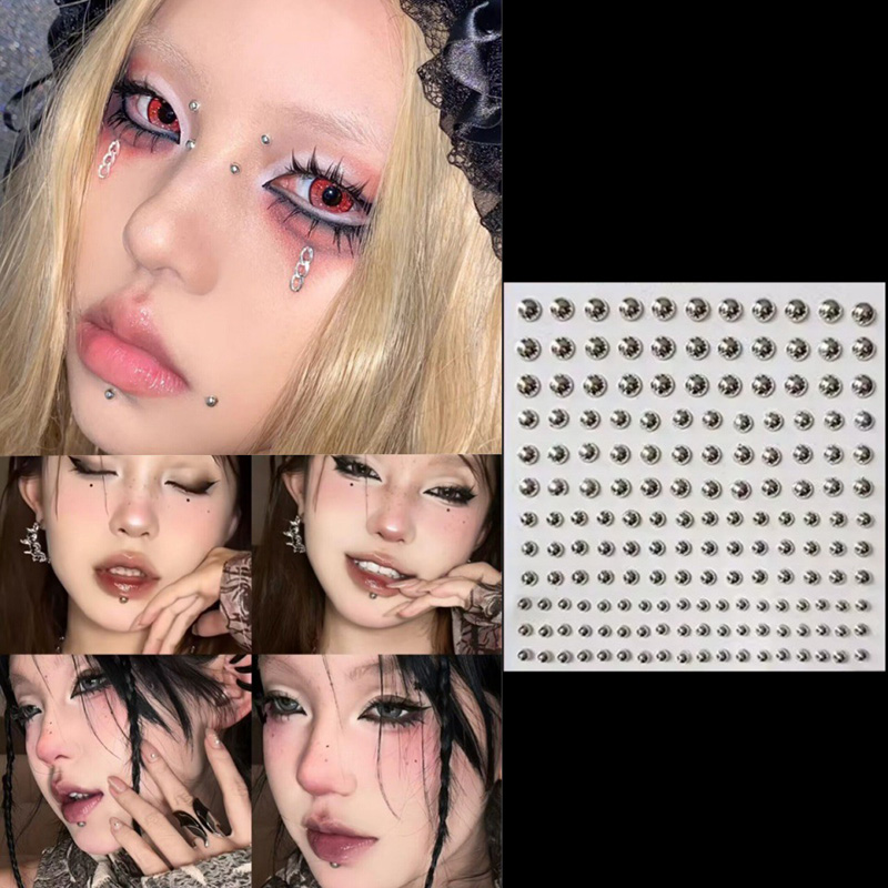 3D 顔目パーティーメイクタトゥーステッカーアクリルダイヤモ - Body Jewelry Eyebrow のレビューと価格
