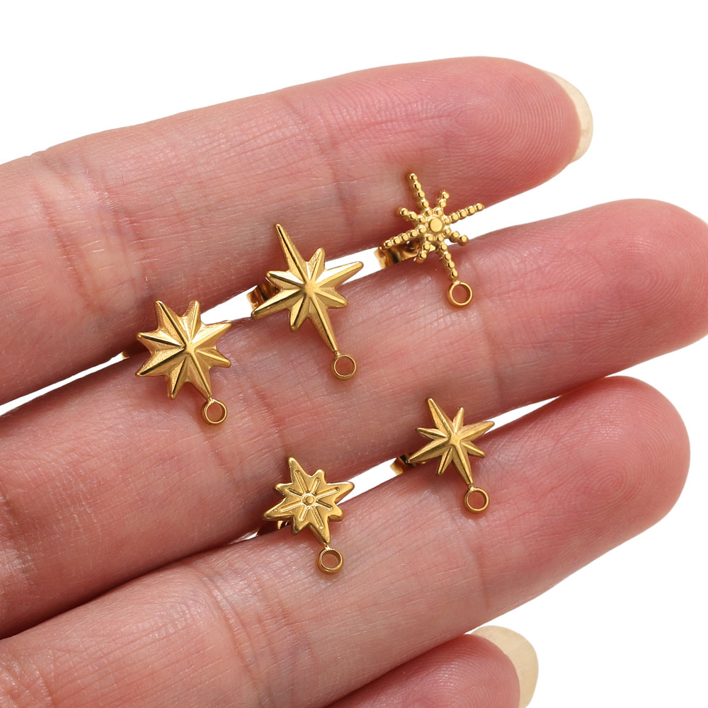 6個入りステンレス製スターピアススタッド、イヤリング製作ツー - Body Jewels のレビューと価格