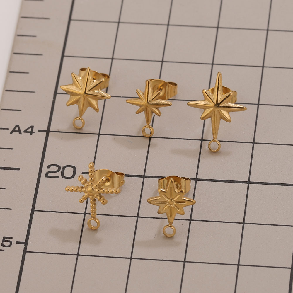 6個入りステンレス製スターピアススタッド、イヤリング製作ツー - Body Jewels のレビューと価格