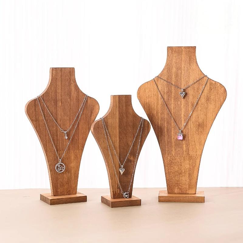 クルミ材取り外し可能なマネキンネックレスディスプレイラックペ - Body Jewelry Display Ideas のレビューと価格