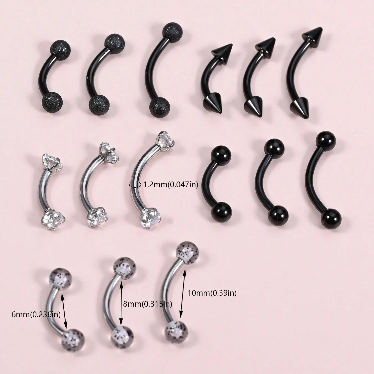15個入り 16g ルックピアス ジュエリー アイブロウリン - Body Jewelry Vertical Labret のレビューと価格