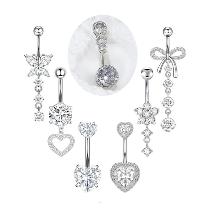[LA] 1 個シンプルなハートへそリング女性ガールズファッ - Body Jewelry La のレビューと価格