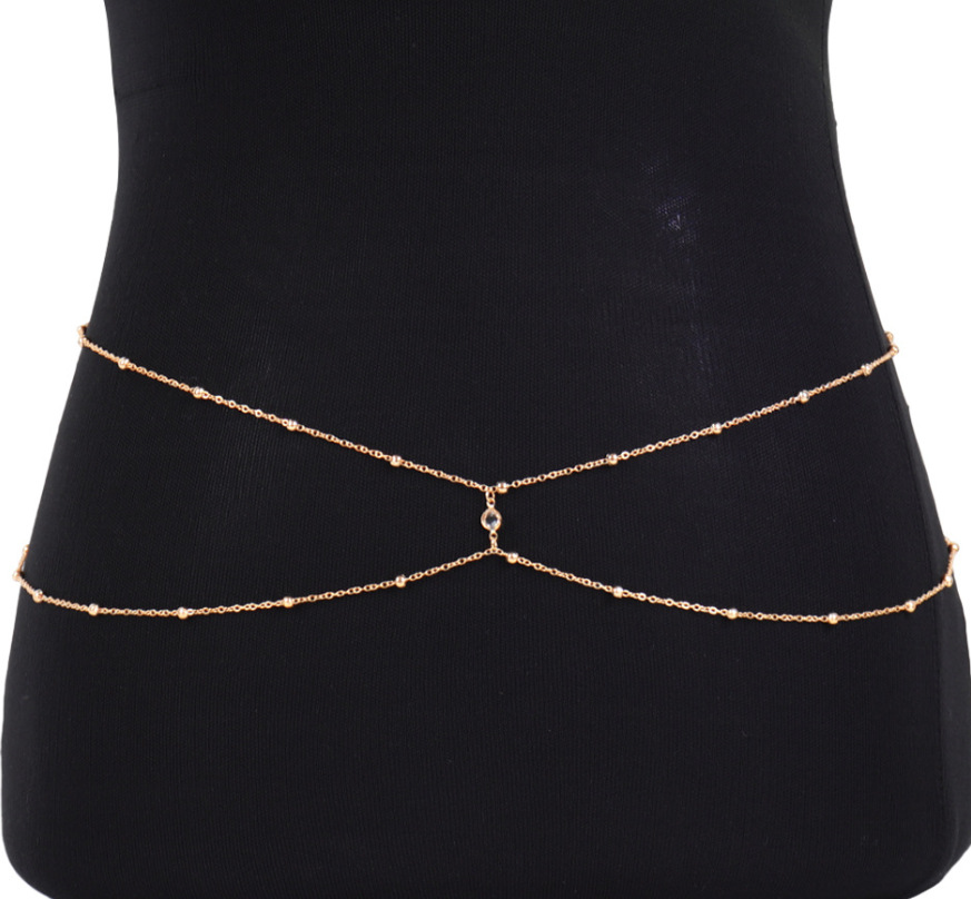 女性用パールベリーチェーン,ビーチジュエリー,メタル,アクセ - Body Jewels のレビューと価格