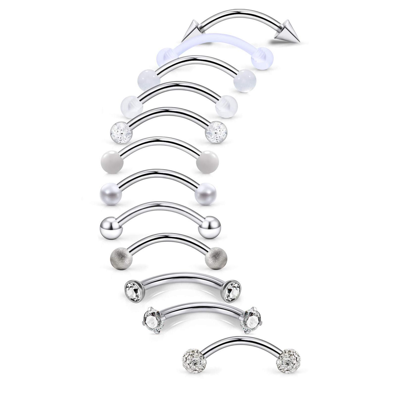 10/11/12点16 GステンレスアーチBarbell R - Body Jewelry Vertical Labret のレビューと価格