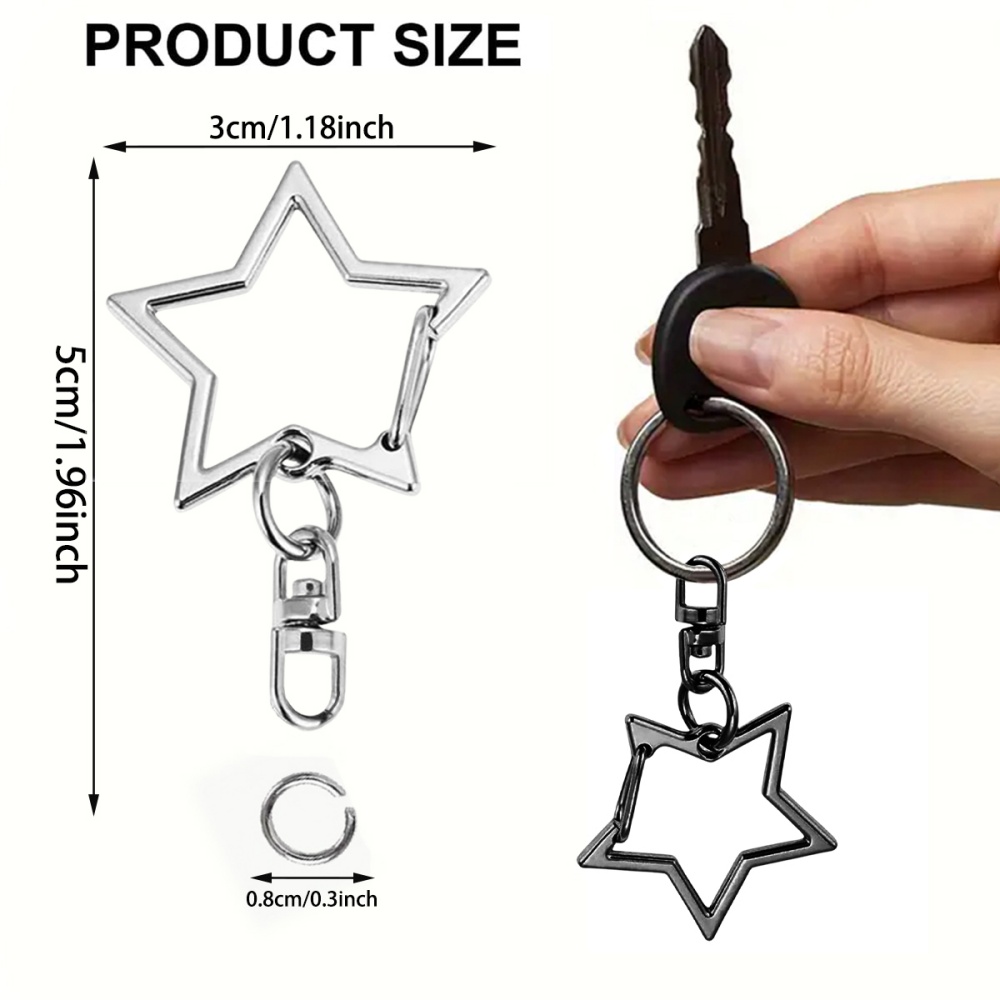 5/15/25/50セット星型スナップキーホルダーロブスター - Body Jewelry Diy のレビューと価格