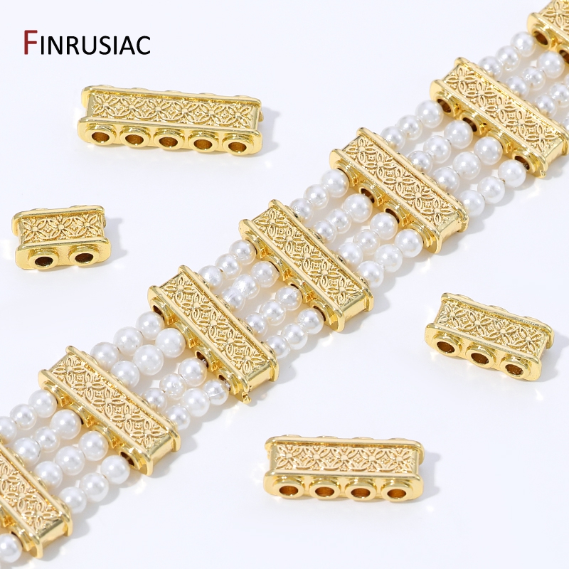 18K金メッキ真鍮製長方形スペーサービーズ、ジュエリー用、マ - Body Jewelry Diy のレビューと価格