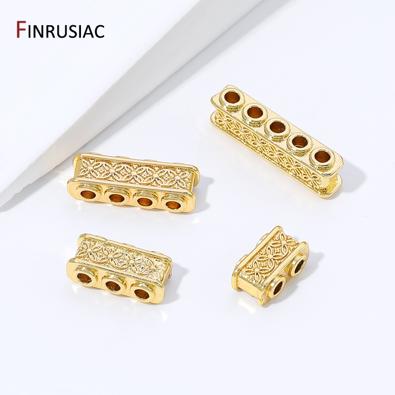 18K金メッキ真鍮製長方形スペーサービーズ、ジュエリー用、マ - Body Jewelry Diy のレビューと価格