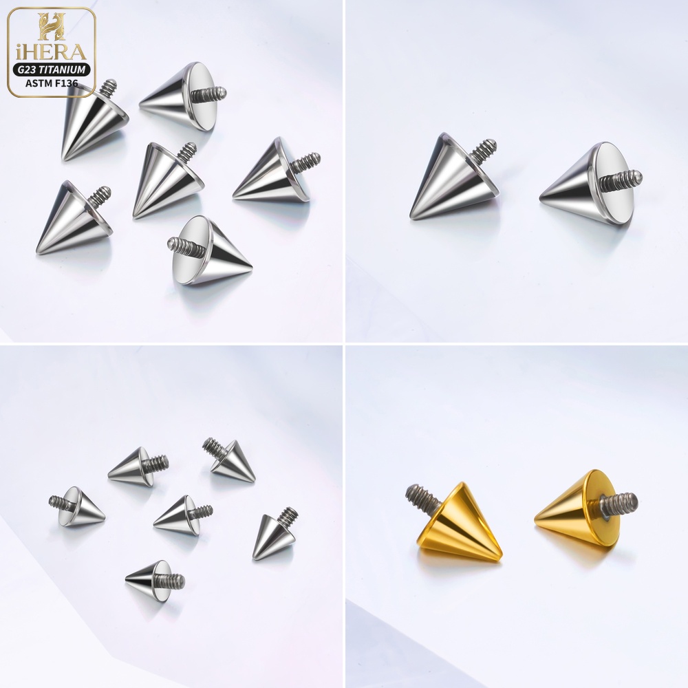 チタンボールコーン交換用パーツ10個セット ヘリックス トラ - Body Jewelry Vertical Labret のレビューと価格