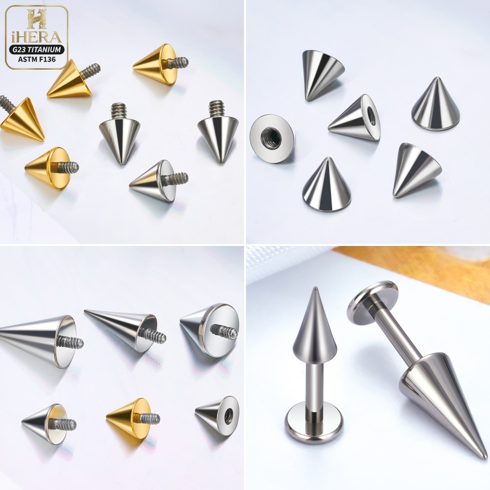 チタンボールコーン交換用パーツ10個セット ヘリックス トラ - Body Jewelry Vertical Labret のレビューと価格