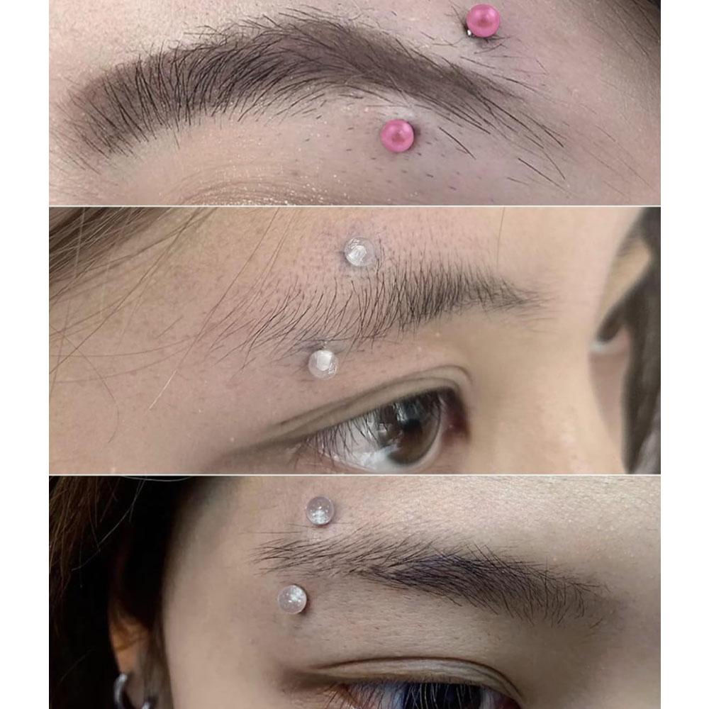 1/18個セット 16G 6/8/10mm アイブロウ ルッ - Body Jewelry Vertical Labret のレビューと価格