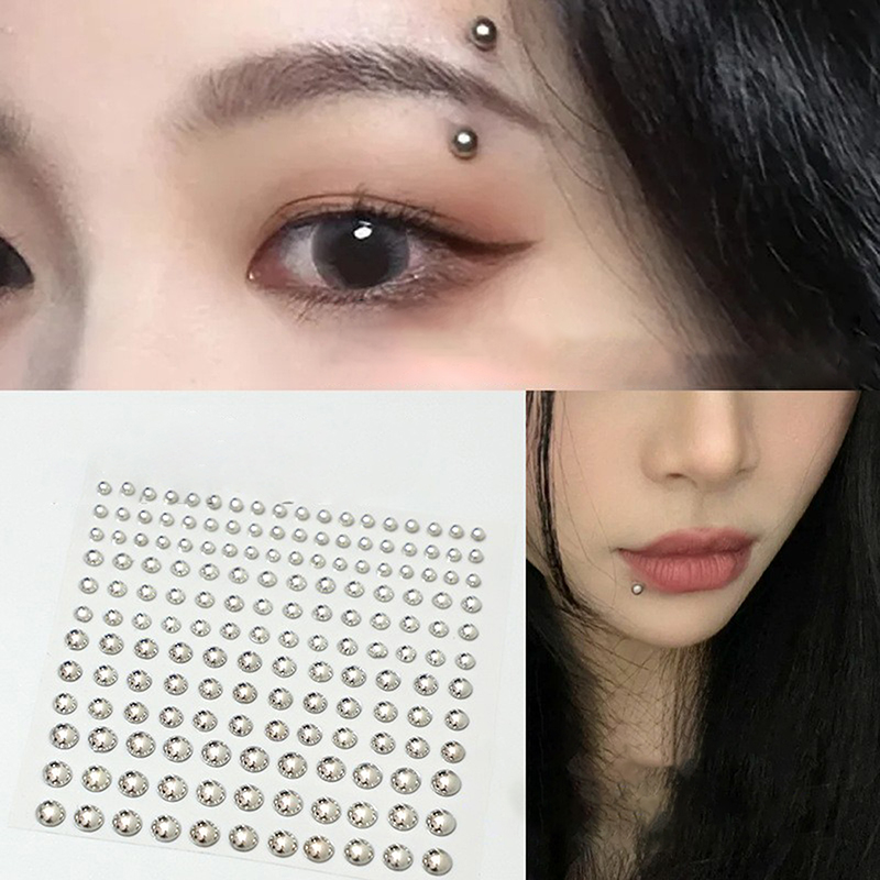 ダイヤモンドステッカー偽鼻ピアス自己粘着ラインストーン非ピア - Body Jewelry Eyebrow のレビューと価格