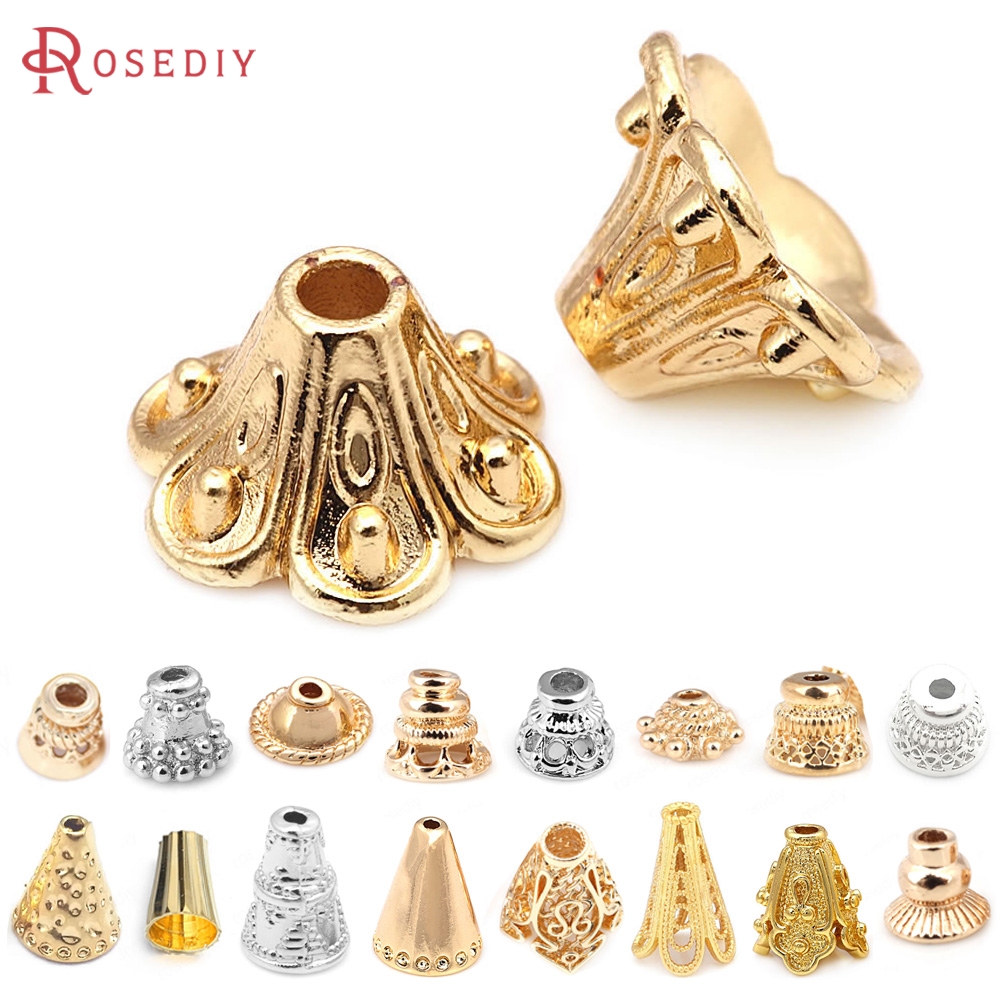 18Kゴールドカラー真鍮製スピーカー型ビーズキャップ、円錐形 - Body Jewelry Diy のレビューと価格