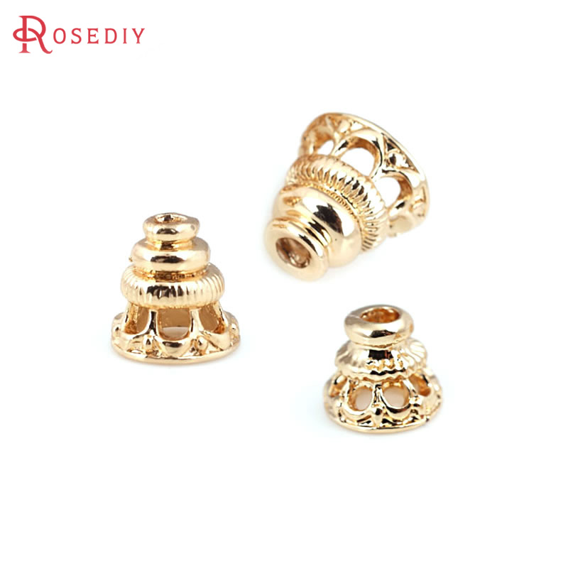 18Kゴールドカラー真鍮製スピーカー型ビーズキャップ、円錐形 - Body Jewelry Diy のレビューと価格