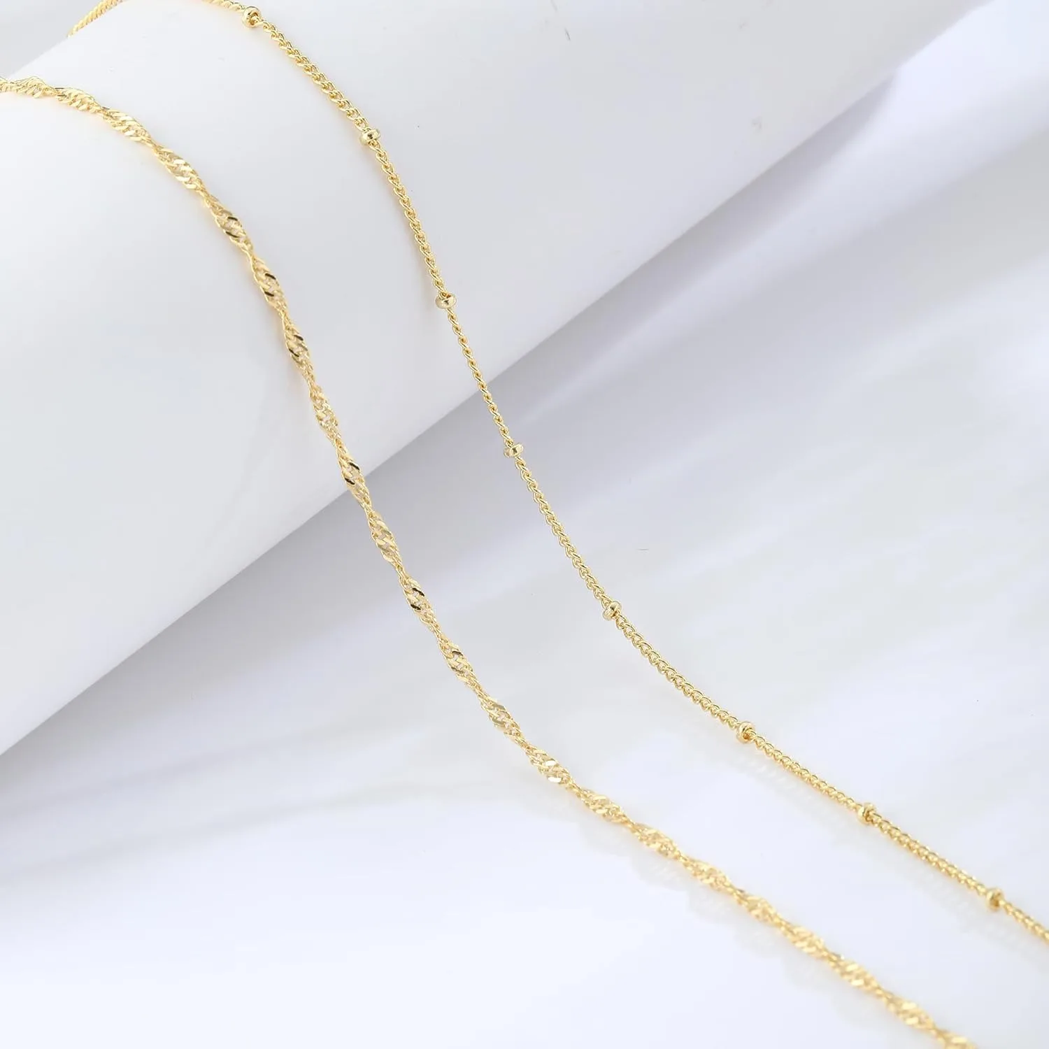 14K金メッキ 26-33インチ 調節可能なウエストビーズチ - Body Jewelry Gold Plated のレビューと価格