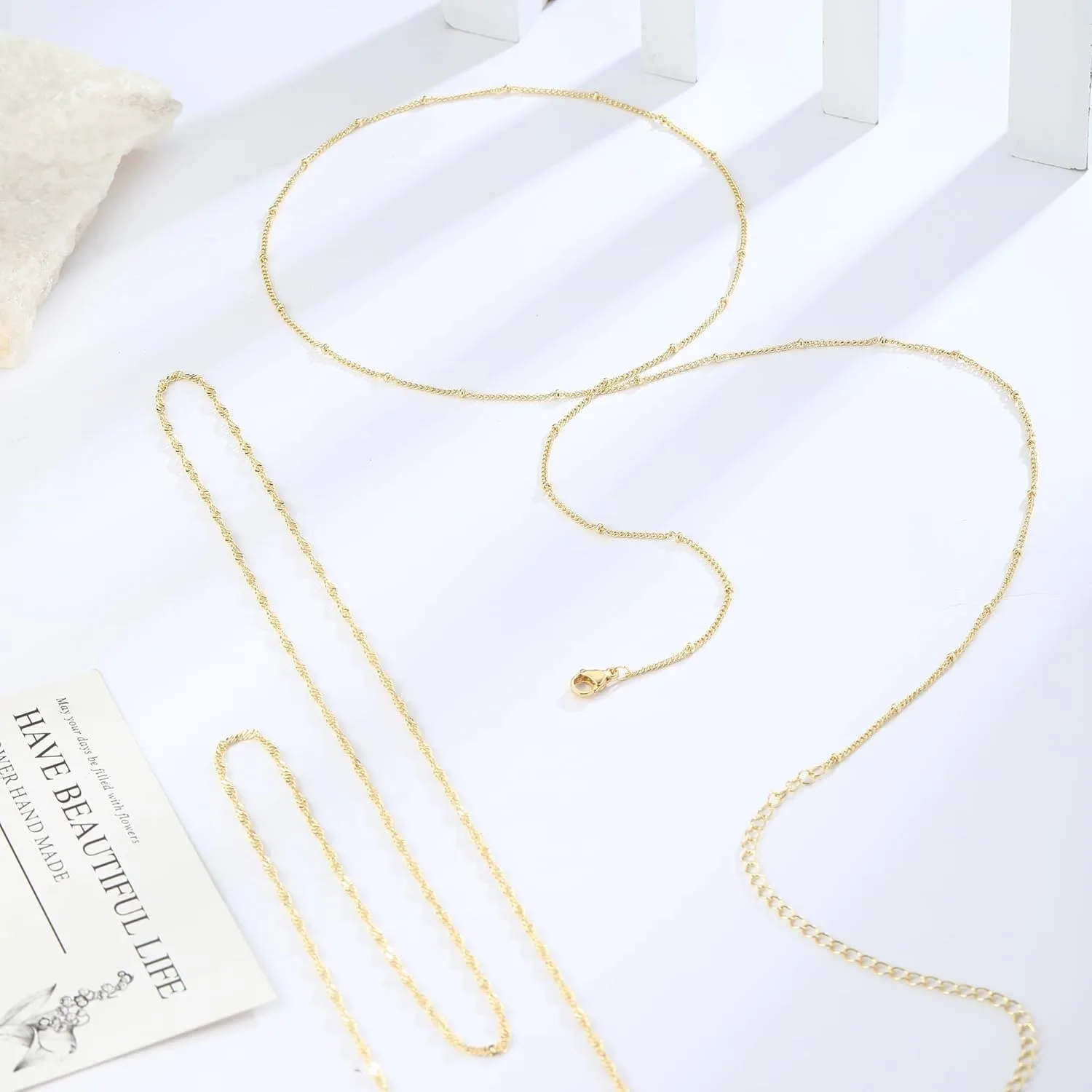 14K金メッキ 26-33インチ 調節可能なウエストビーズチ - Body Jewelry Gold Plated のレビューと価格