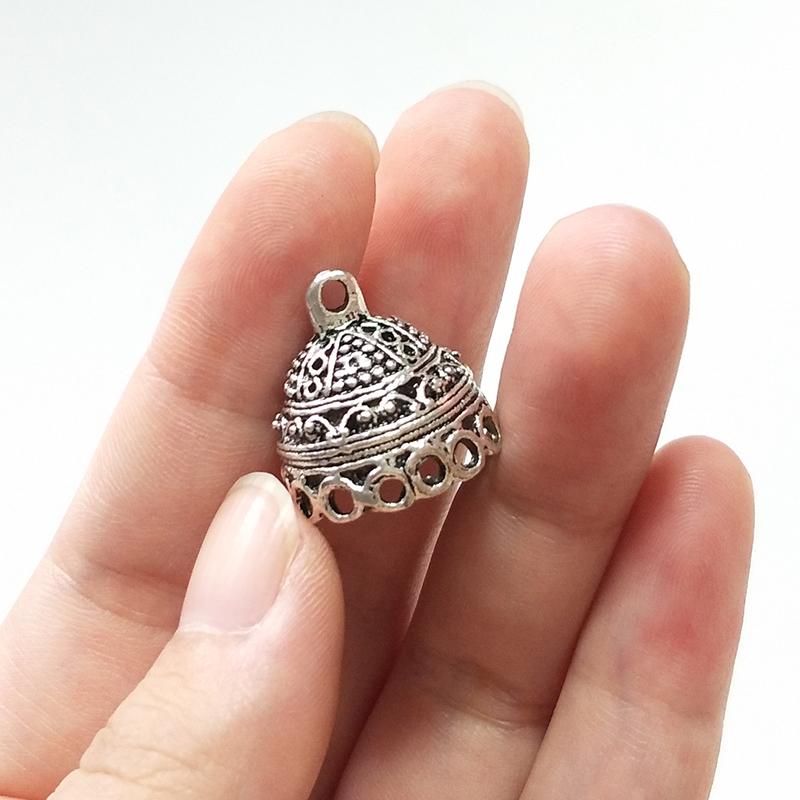 新しい 5 個 18 ミリメートルレトロメッキ亜鉛合金ベル形 - Body Jewelry Diy のレビューと価格