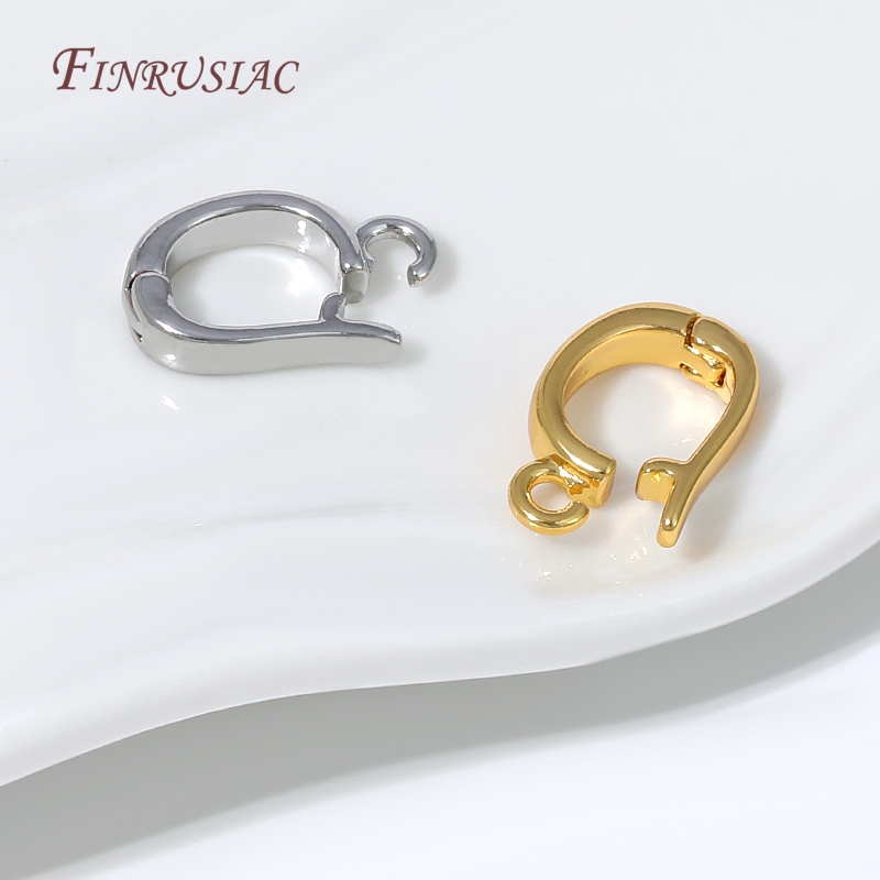 18K金メッキエンハンサーベイルクラスプ、D型開閉式ペンダン - Body Jewelry Diy のレビューと価格