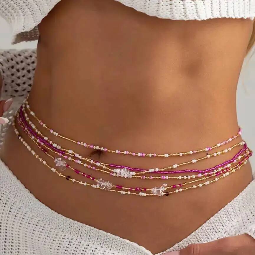 SHIXIN 6個セット ボヘミアン カラフル ライスビーズ - Body Jewels のレビューと価格