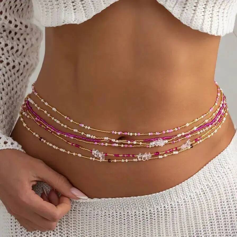 SHIXIN 6個セット ボヘミアン カラフル ライスビーズ - Body Jewels のレビューと価格