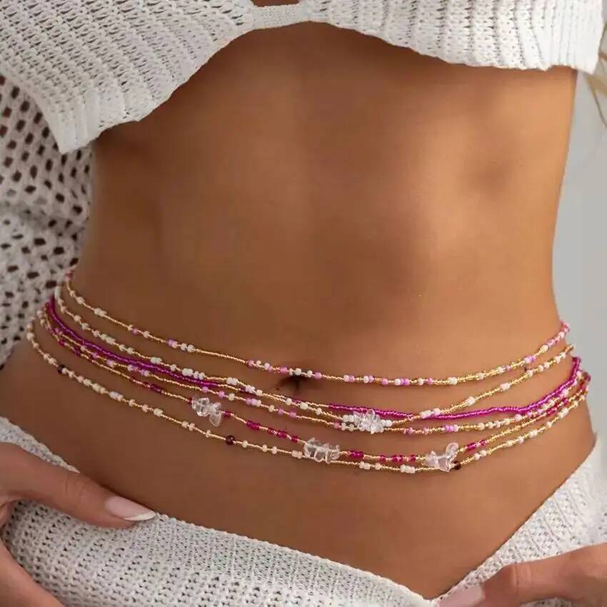SHIXIN 6個セット ボヘミアン カラフル ライスビーズ - Body Jewels のレビューと価格